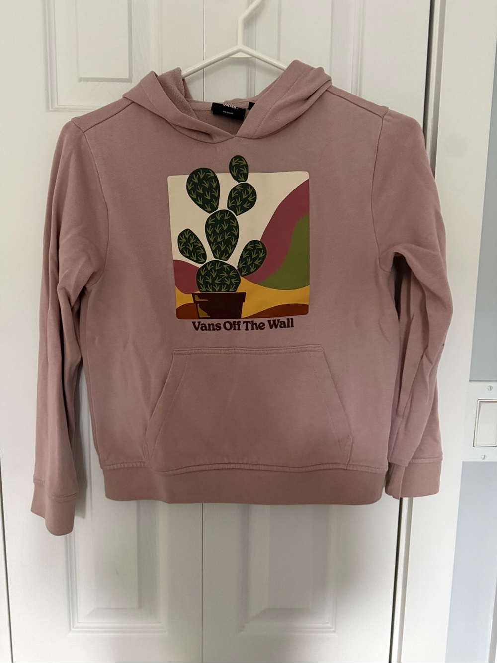 Vans Mauve Pullover Hoodie with Cactus Graphic